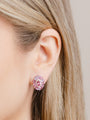 Isabelle Langlois Pink Tourmaline and Multi-Coloured Gemstone Earrings