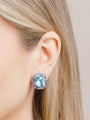 Isabelle Langlois Blue Topaz and Multi-Coloured Gemstone Earrings