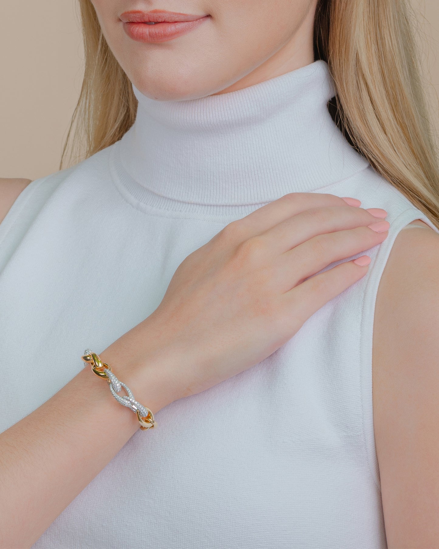 Oval Link Diamond Bracelet