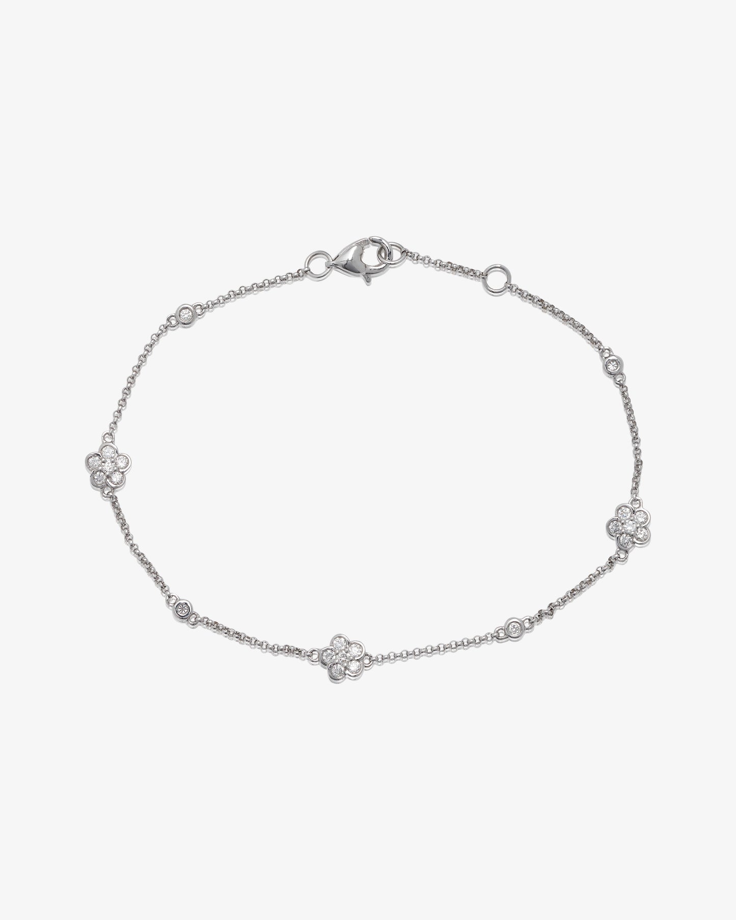 Diamond Flower Bracelet