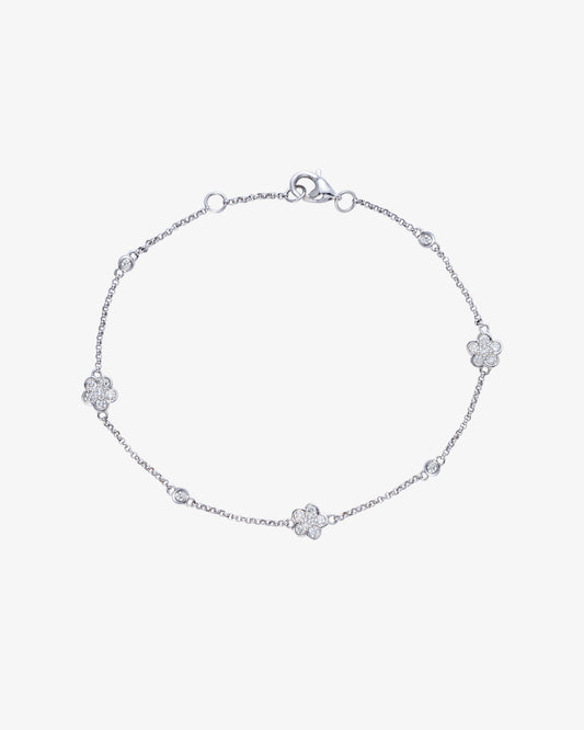 Diamond Flower Bracelet