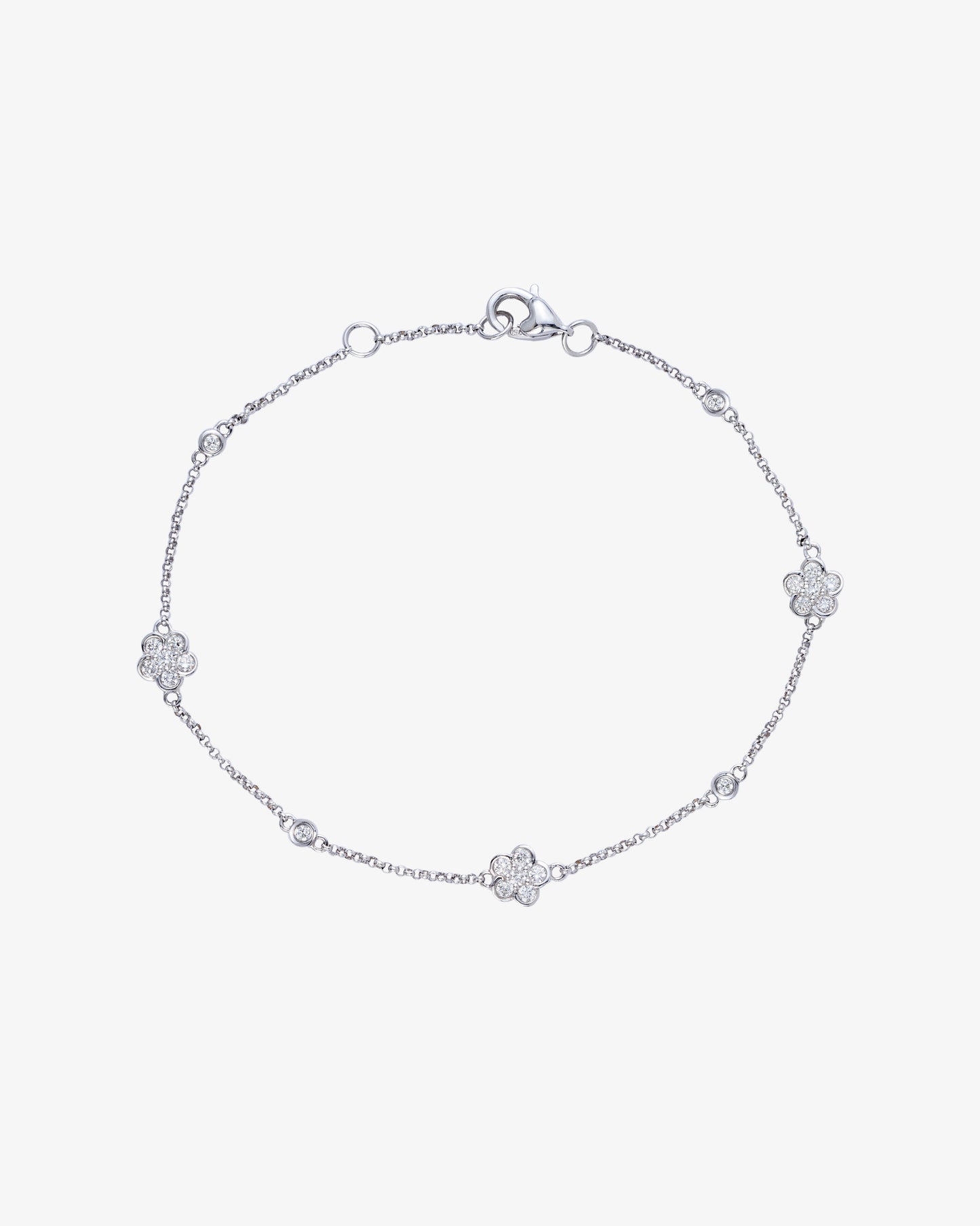 Diamond Flower Bracelet