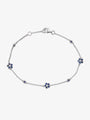 Diamond and Sapphire Flower Bracelet