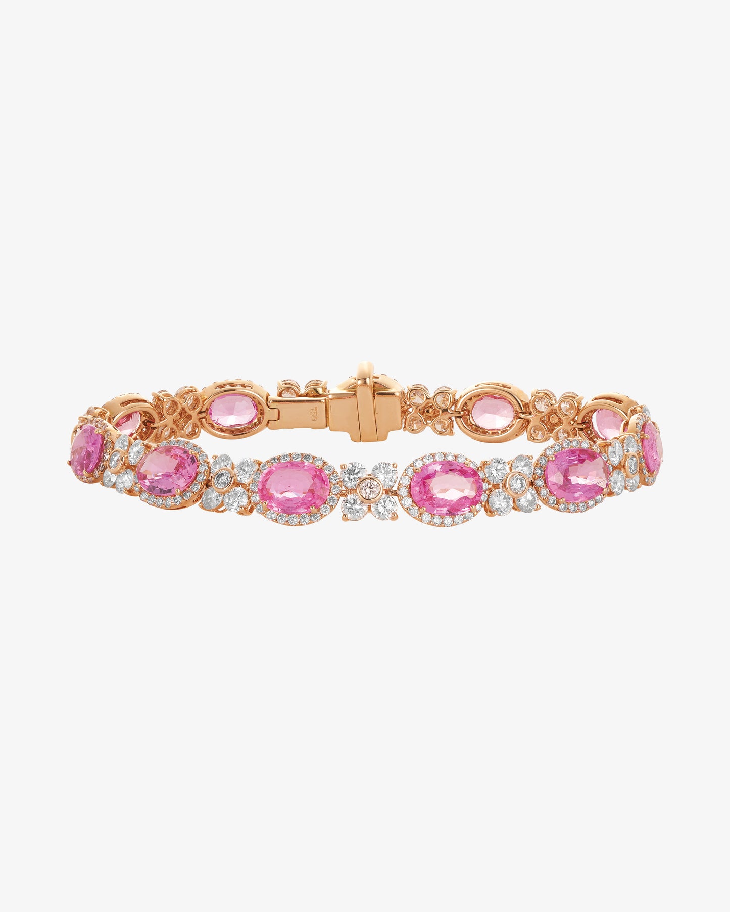 Pink Sapphire and Diamond Bracelet
