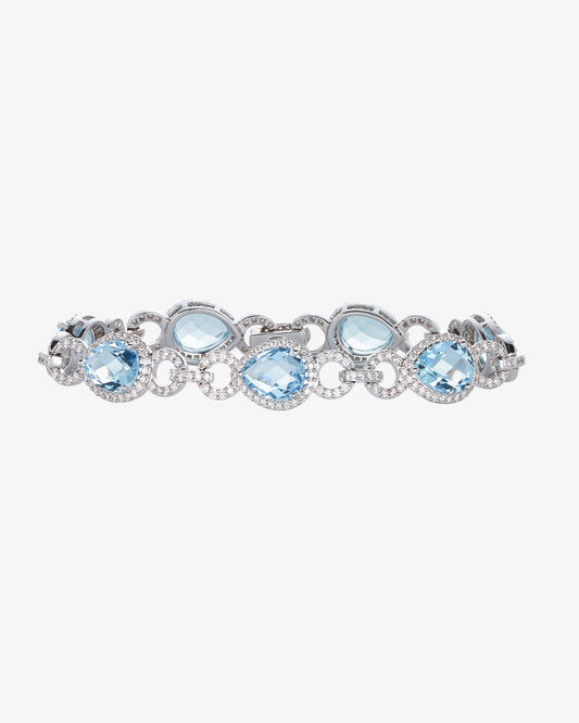 Aquamarine and Diamond Bracelet