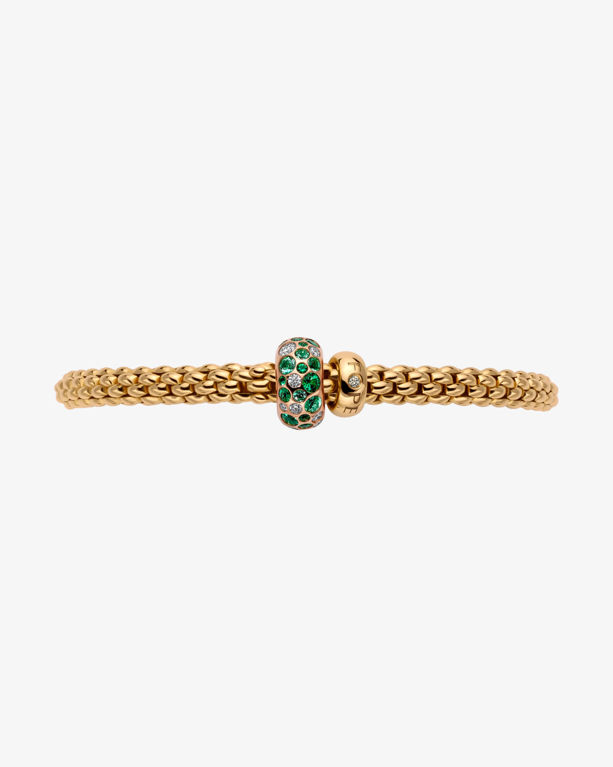 Fope Solo Diamond and Emerald Bracelet