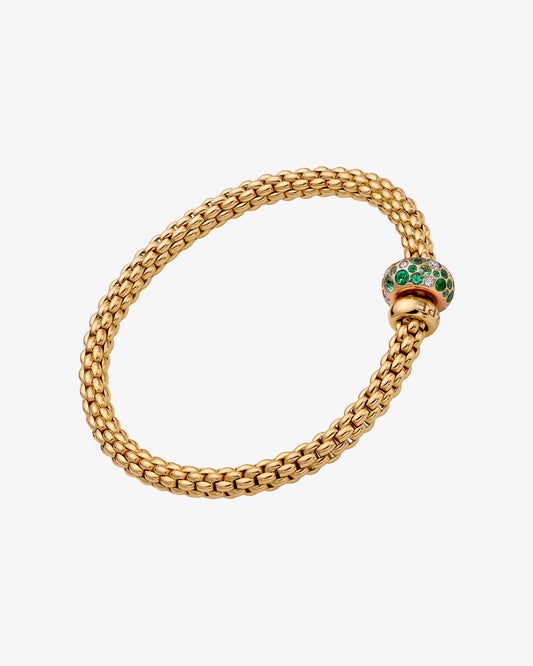 Fope Solo Diamond and Emerald Bracelet