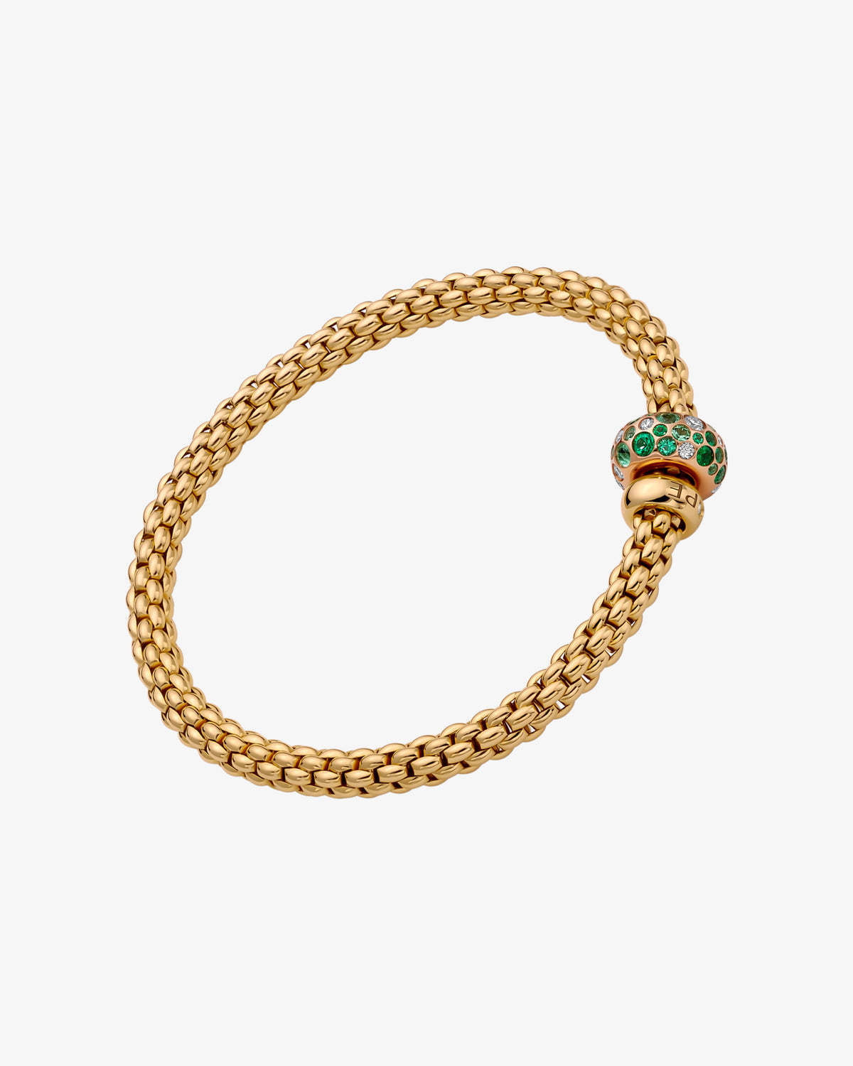 Fope Solo Diamond and Emerald Bracelet