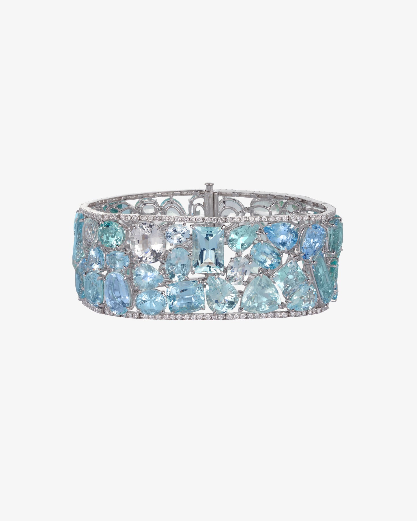 Aquamarine and Diamond Bracelet