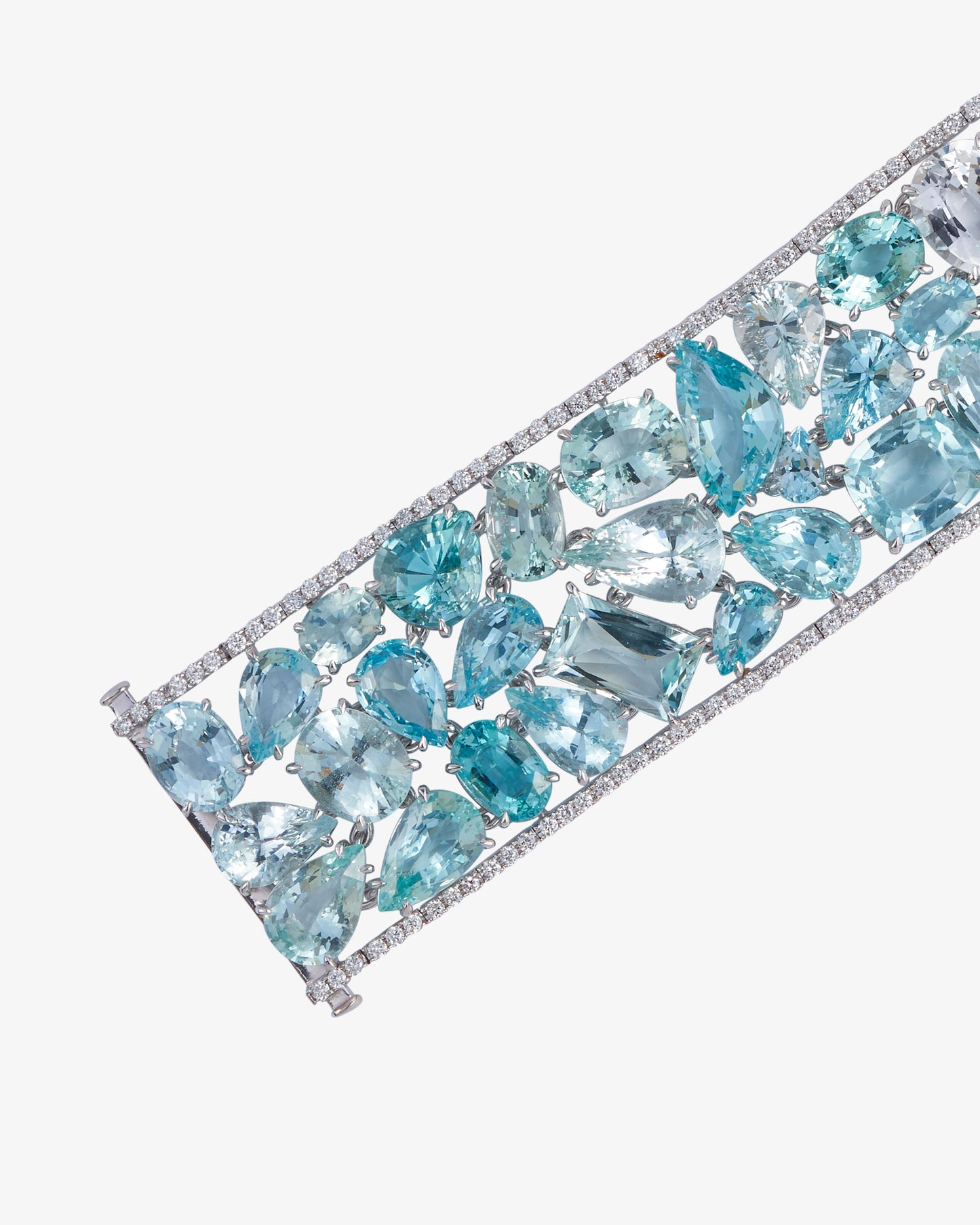 Aquamarine and Diamond Bracelet