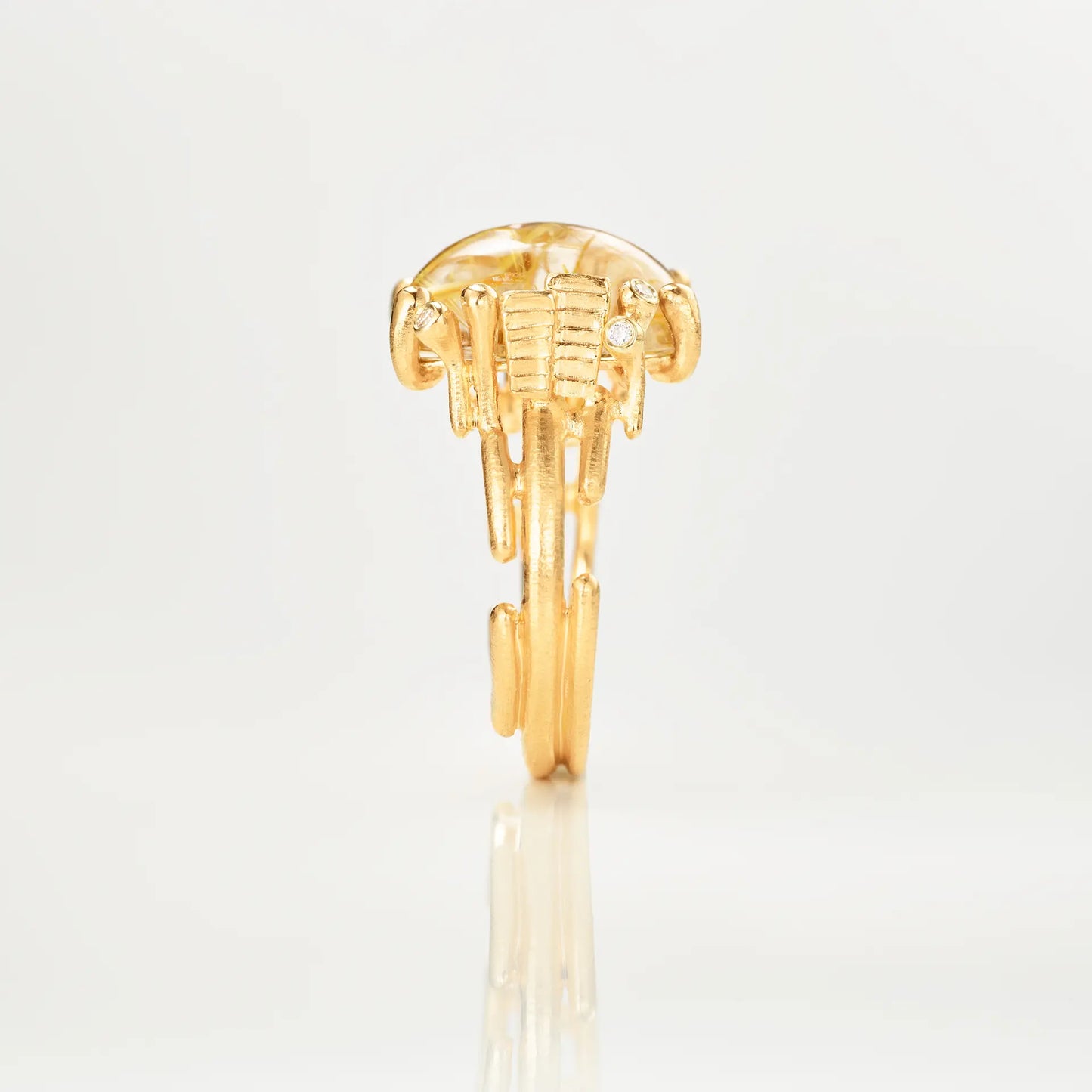 Ole Lynggaard 'BoHo' Ring with Rutile and Diamond