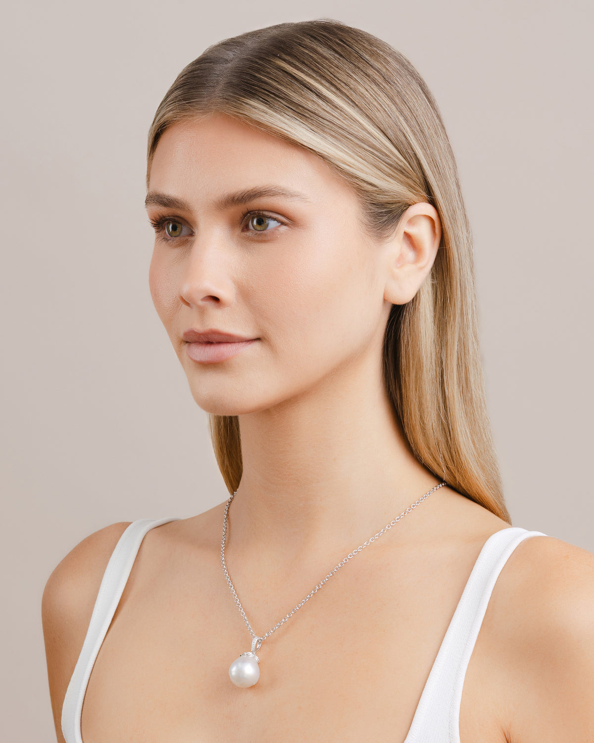 Australian South Sea Pearl Drop Diamond Necklace