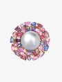 Tahitian Cultured South Sea Pearl and Coloured Stone Ring