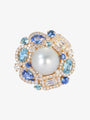 Pearl, Sapphire and ASHOKA® Diamond Ring