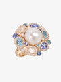Pearl, Sapphire and ASHOKA® Diamond Ring
