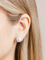 Pearl and Diamond Cluster Earrings