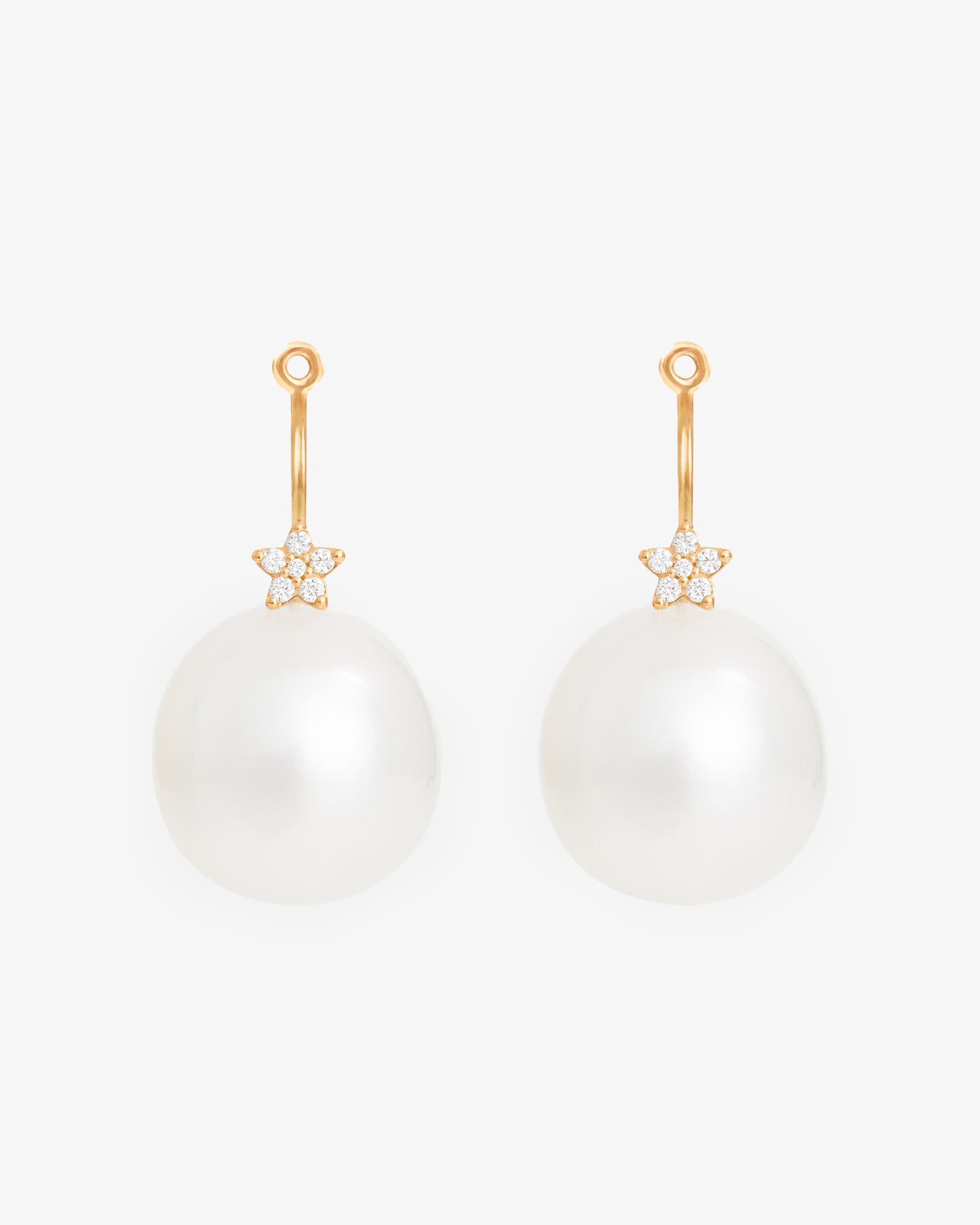 Ole Lynggaard Shooting Star Pearl and Diamond Ear Hangers