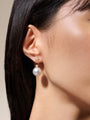 Ole Lynggaard Shooting Star Pearl and Diamond Ear Hangers