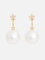 Ole Lynggaard Shooting Star Pearl and Diamond Ear Hangers