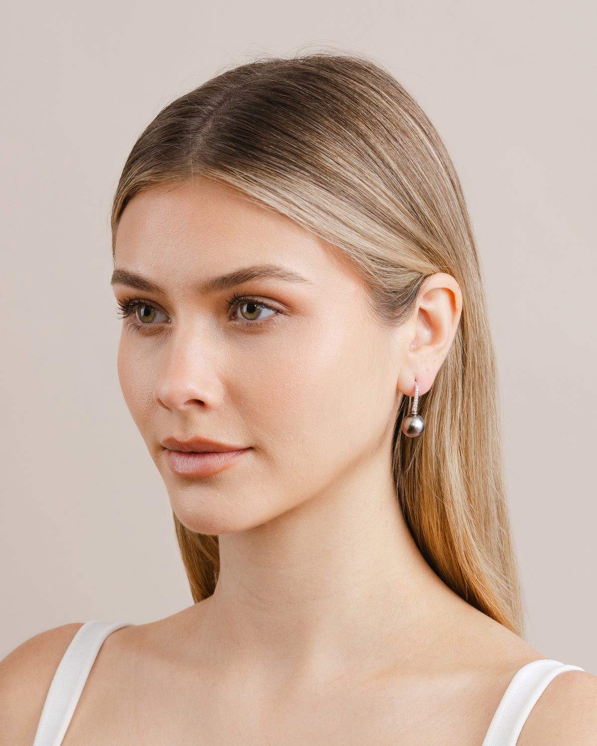 Tahitian Pearl Shepard Hook Earrings