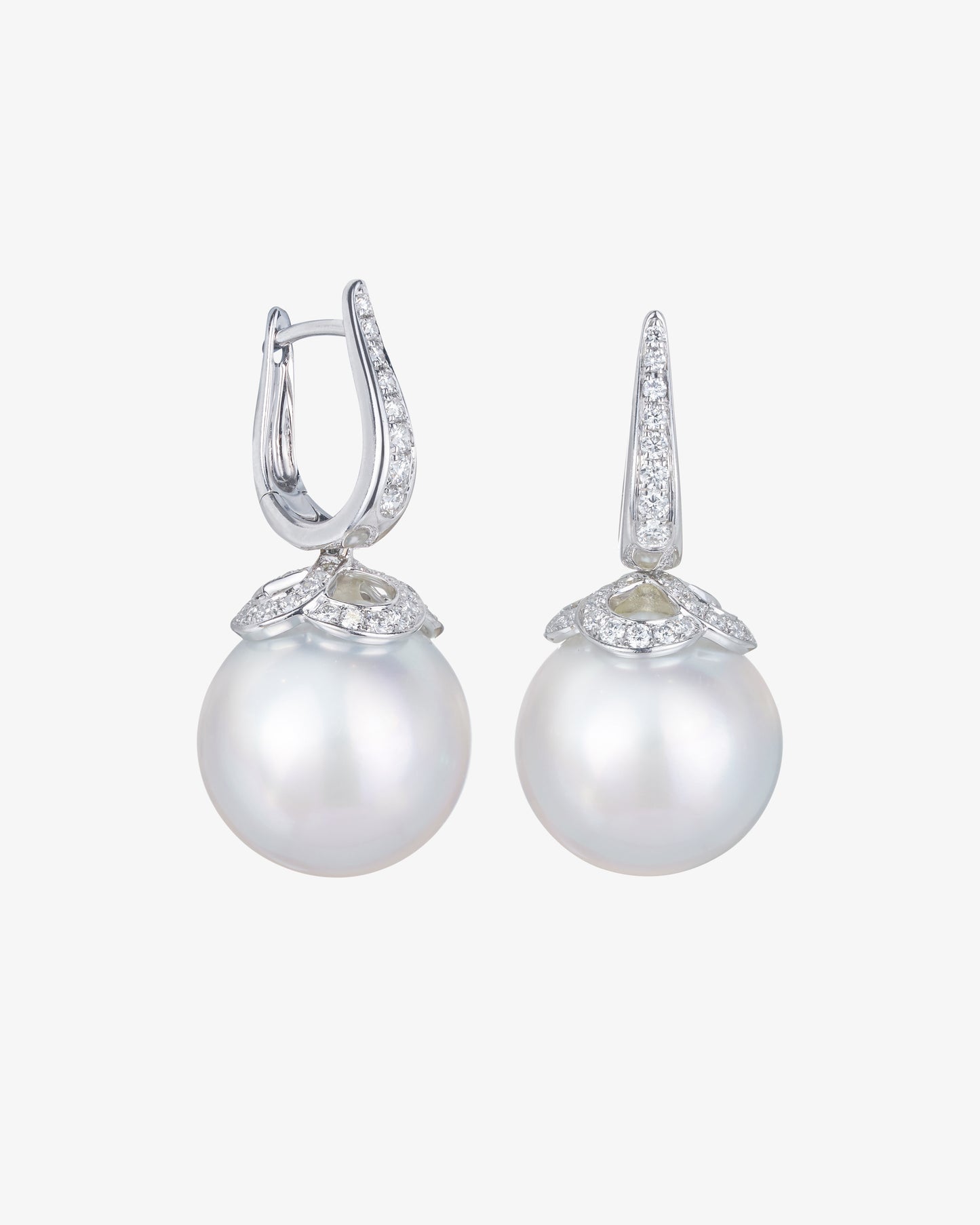 Pearl Drop Diamond Earrings