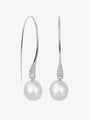 Pearl and Diamond Hook Earrings