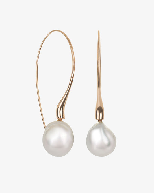 Pearl Hook Drop Earrings