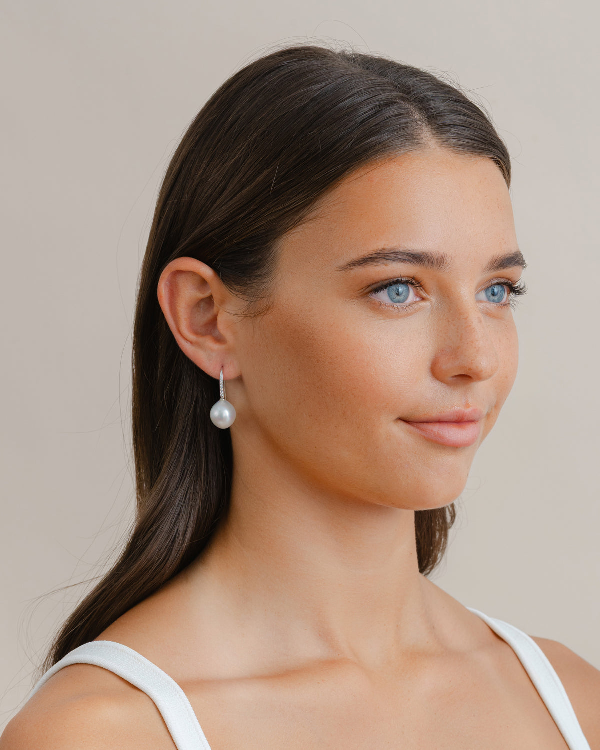 Pearl Hook Drop Earrings