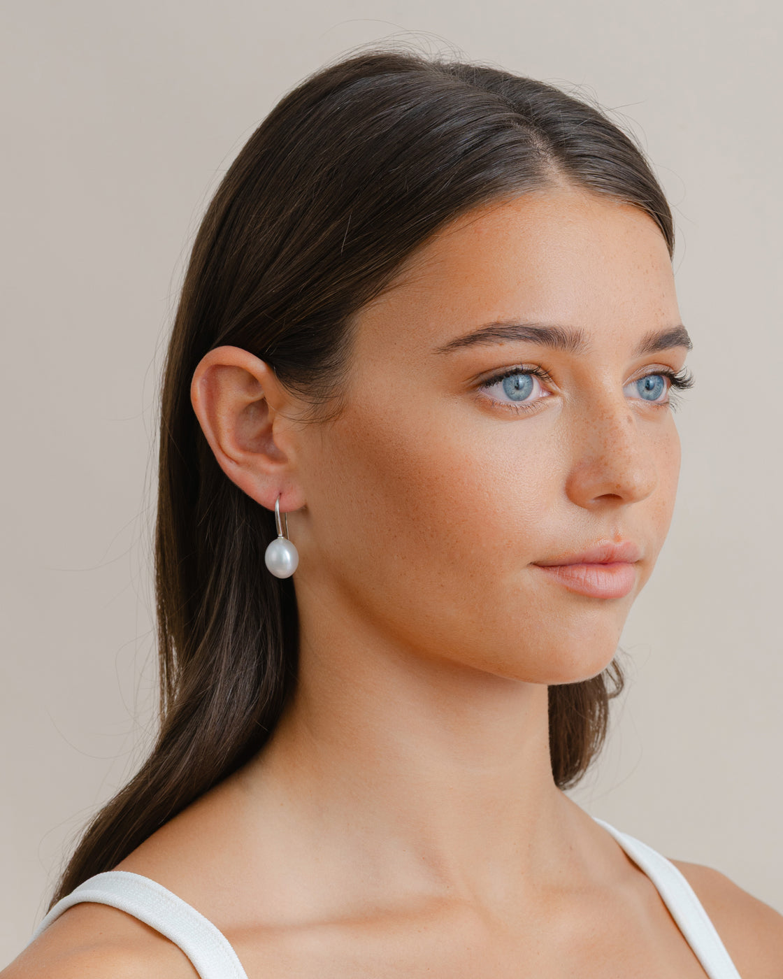 Pearl Hook Drop Earrings