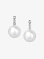 Pearl Diamond Drop Earrings