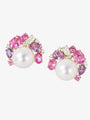 Pearl, Pink Sapphire and ASHOKA® Diamond Earrings