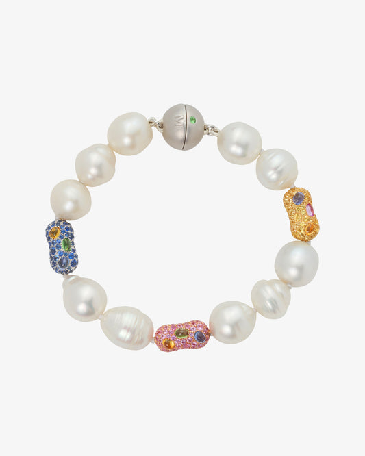 Australian South Sea Pearl with Mini Peanuts Bracelet