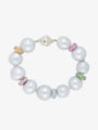 Australian South Sea Pearl Bracelet with Coloured Rondelles