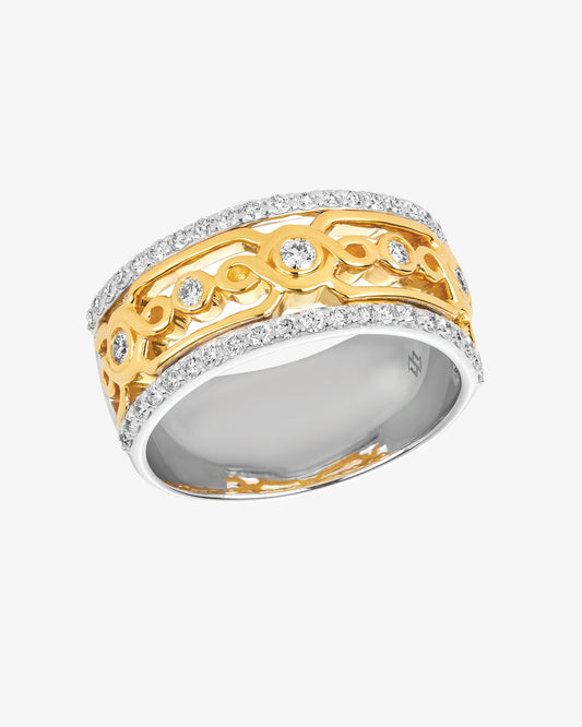 MW ‘Twist’ - Diamond, Yellow And White Gold Ring