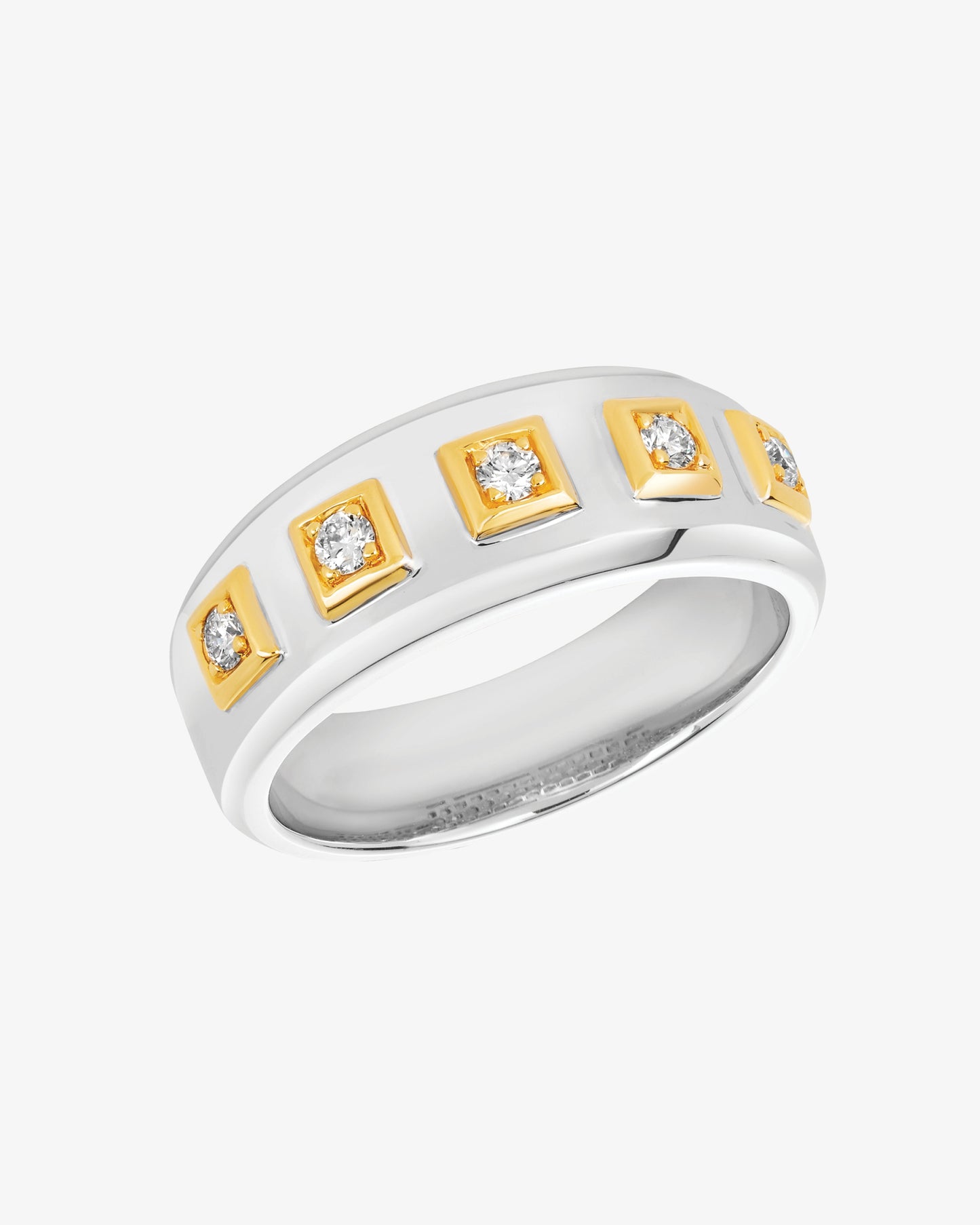 MW ‘Bricks’ - Diamond, Yellow And White Gold Ring