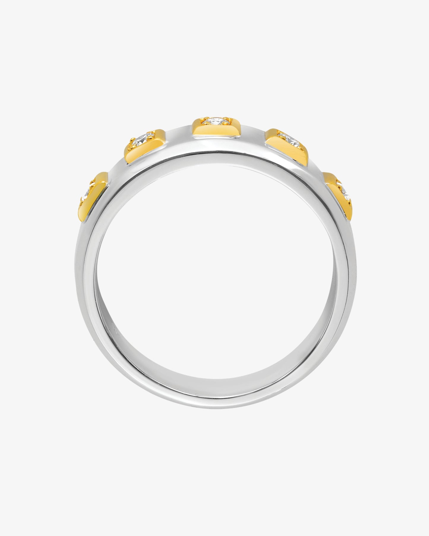 MW ‘Bricks’ - Diamond, Yellow And White Gold Ring