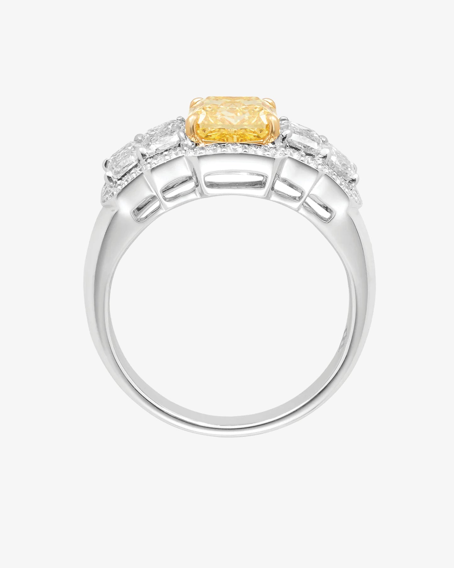 MW ‘Canary’ - Yellow Diamond And White ASHOKA® Diamond Ring