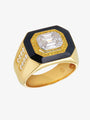 MW ‘Empire’ - Diamond, Yellow And White Gold And Black Enamel Ring