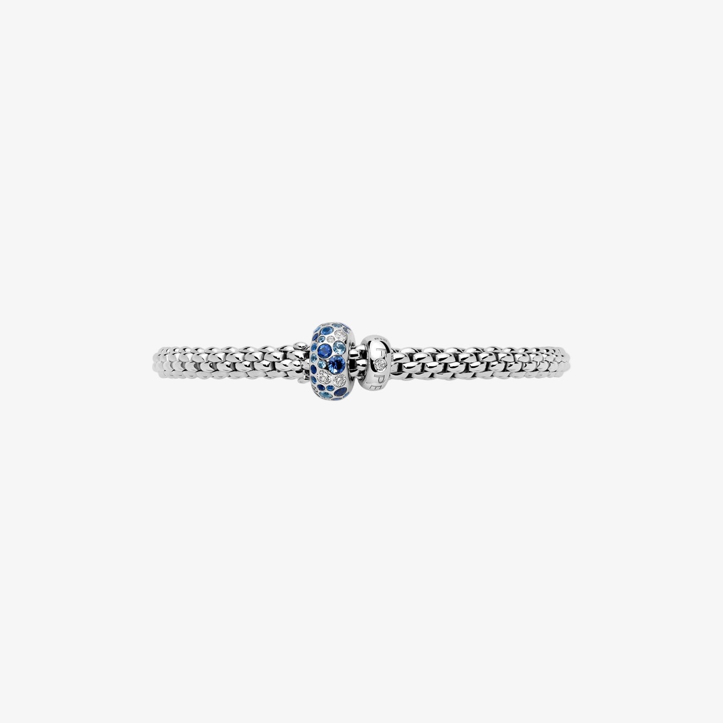 Fope 'Solo' bracelet with diamonds and blue sapphires