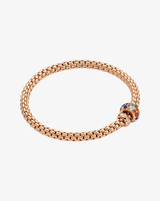 Fope 'Solo' bracelet with Multicoloured Sapphires