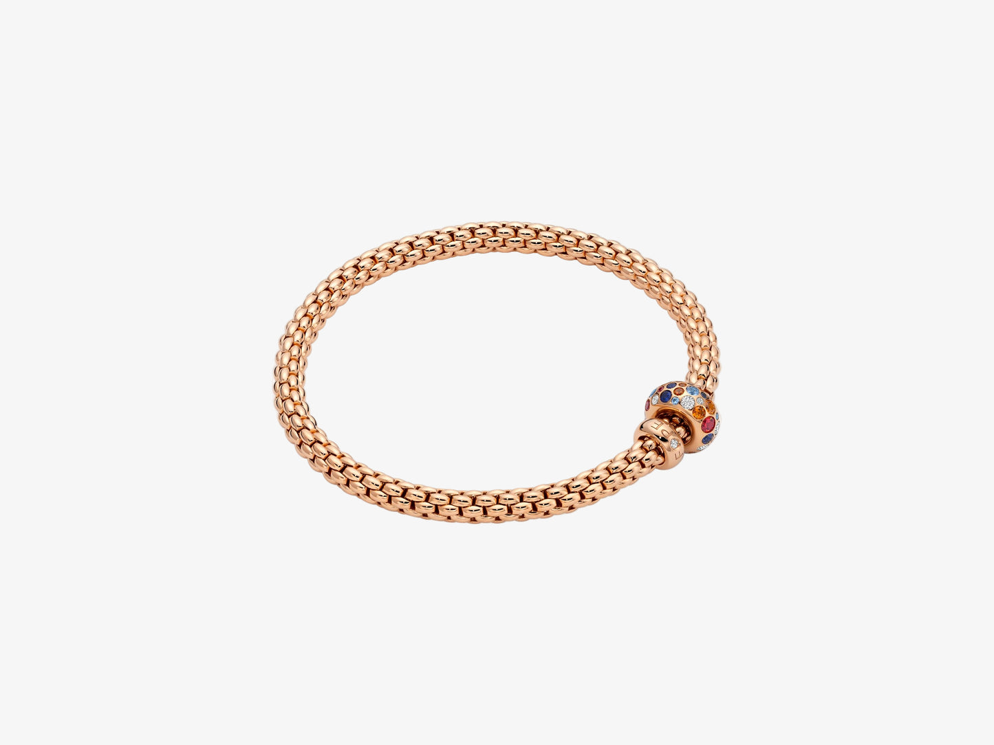 Fope 'Solo' bracelet with Multicoloured Sapphires