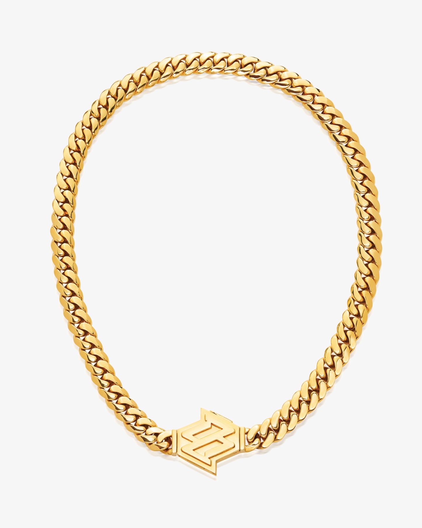 MW ‘Solid’ - 12mm Yellow Gold Plain Necklace