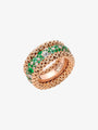 Fope 'Bubble' Diamond and Emerald Ring