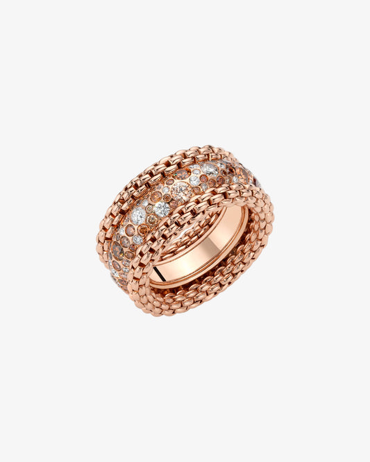 Fope 'Bubble' Diamond and Brown Diamond Ring