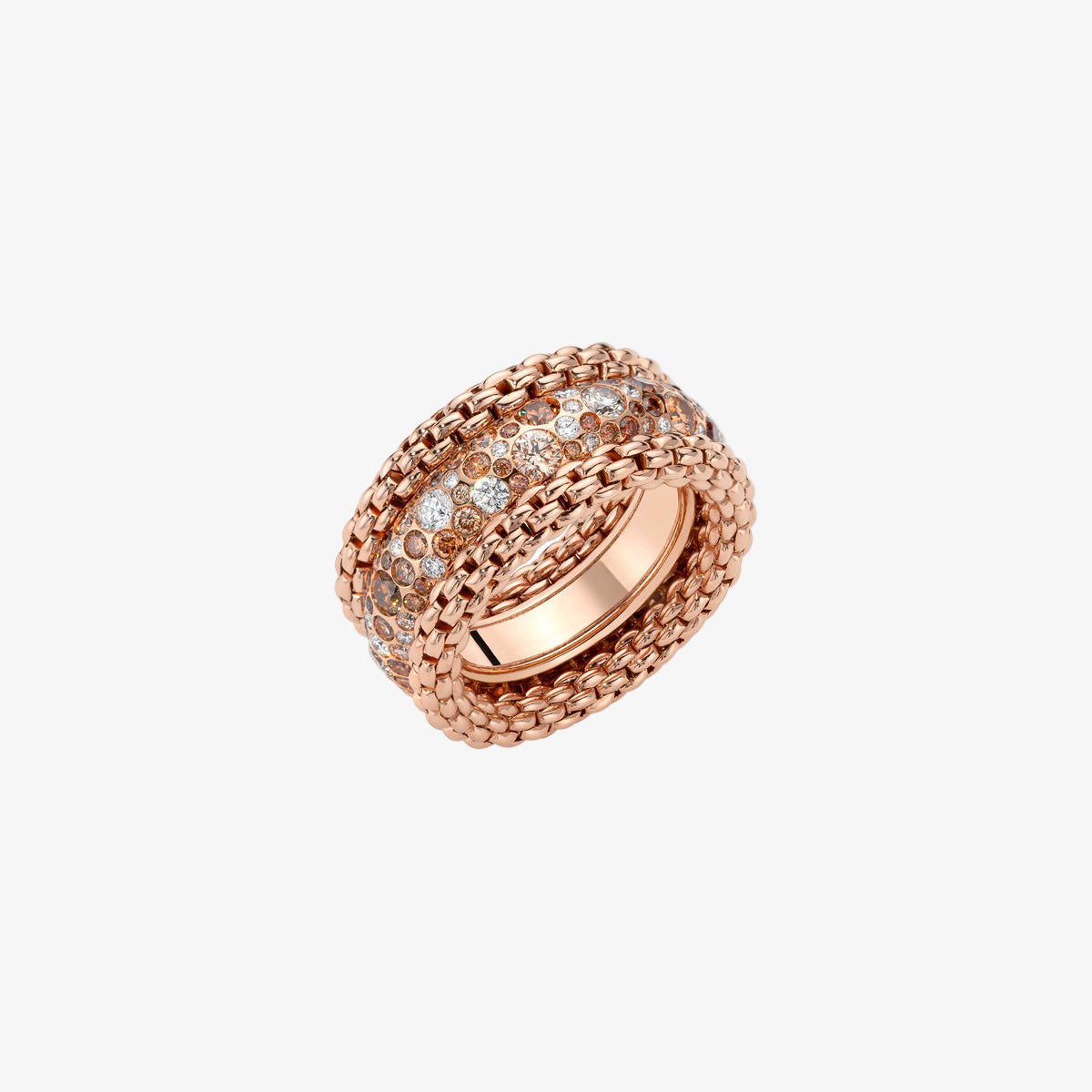 Fope 'Bubble' Diamond and Brown Diamond Ring
