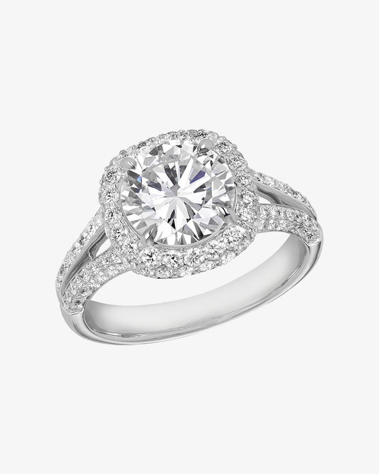 Diamond 1.98ct Halo Engagement Ring