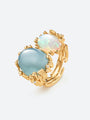 Ole Lynggaard 'BoHo' Ring with Aquamarine, Opal and Diamonds