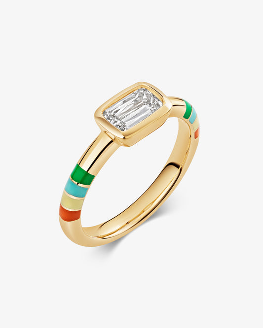 ASHOKA® Bezel Cinque Terre Enamel Ring