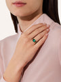 Pomellato Nudo Petit Collection Prasiolite, Malachite and Tsavorite Ring