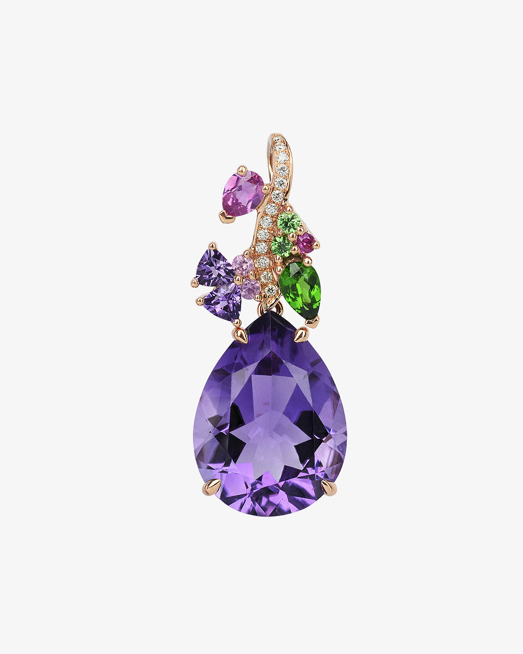 Isabelle Langlois Amethyst and Multi Stone Pendant
